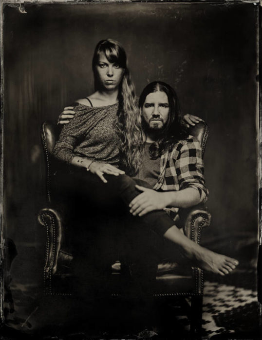 young couple Portrait auf Kollodium Nassplatte - Fotograf Thilo Nass Silberbilder
